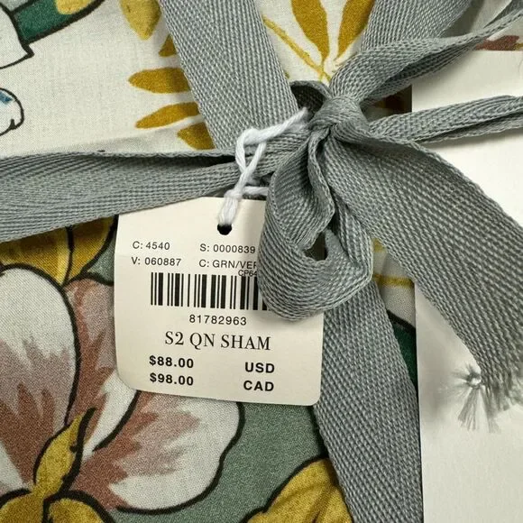 Anthropologie Besiana Organic Percale Shams, Set of 2 Queen - Picture 6 of 7